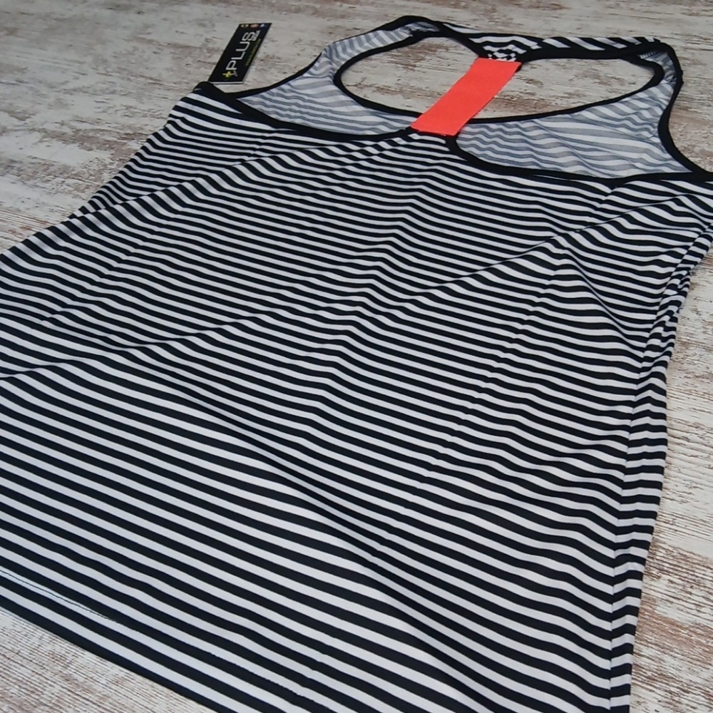 Plus Moda Tek Racerback Striped Tank Top - Picture 7 of 7